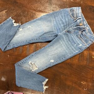 Old Navy Light Blue Distressed Skinny Jeans